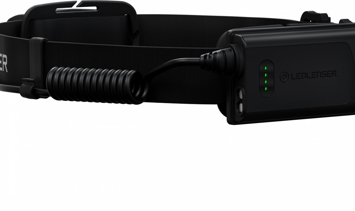 Ledlenser MH5 outdoor hoofdlamp LED, zwart/geel, oplaadbaar met batterij, 400 lumen, focusseerbaar, verlichtingsduur tot 35 uur, rood licht, gebruik van 1 x AA-batterij mogelijk, metalen clip, jagen
