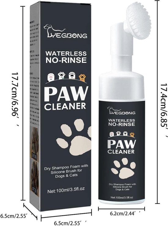2 stuks huisdierpootreiniger | 100 ml pootreiniger voor honden | Paw Cleaner voor huisdieren, badverzorging voor huisdieren, met siliconen borstel, Paw... - Merkloos