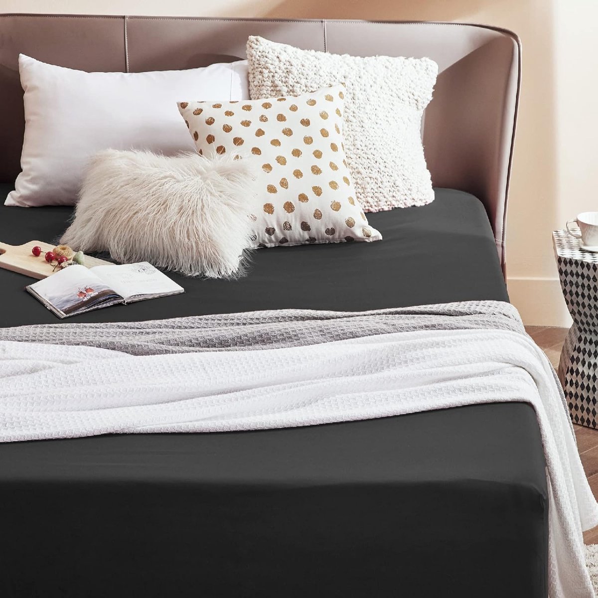 hoeslaken, 100% katoen, Cotton Soft - Anti-allergie \ Bijzonder ademend, resistent, huidvriendelijk 180 x 200 cm