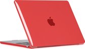 Mobigear Laptophoes geschikt voor Apple MacBook Air 15 Inch (2023-2024) Hoes Hardshell Laptopcover MacBook Case | Mobigear Glossy - Rood - Model A2941