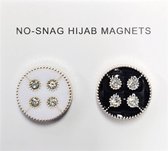 Fako Bijoux® - 2x Magnetische Broche - Hoofddoek Magneet - Sjaal - Hijab Accessoires - Abaya - 17mm - 2 Stuks - Circle Strass