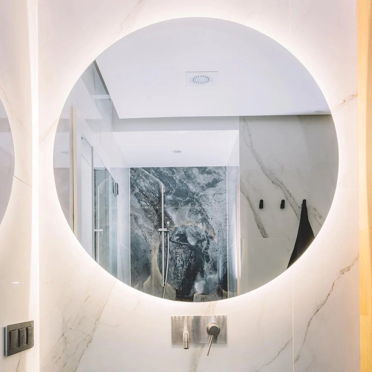 Ronde spiegel 100cm met LED verlichting voor badkamer