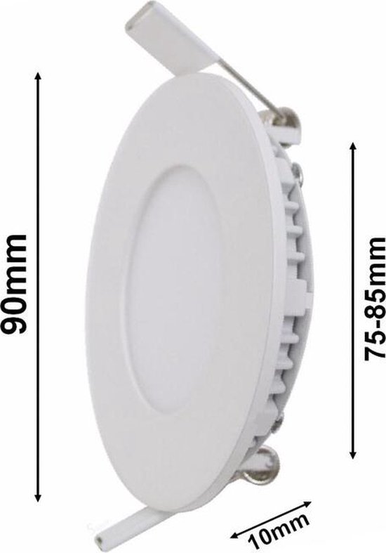 Spot LED Encastrable 6W Rond Blanc - Température de couleur variable -  SILAMP