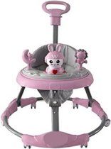 Loopstoel baby - Loopstoel met schommelfunctie - Loopstoeltje baby - Roze