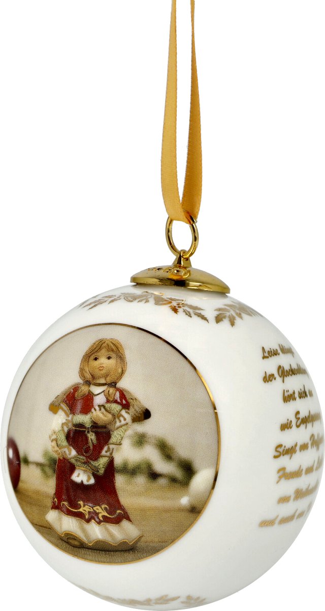 Goebel - Kerst | Decoratief beeld / figuur Jaarlijkse Bal 2023 | Porselein - 8cm
