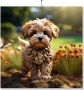 Carrelage Avec Impression | Cadeau | Puppy dans le Jardin | Multipoo