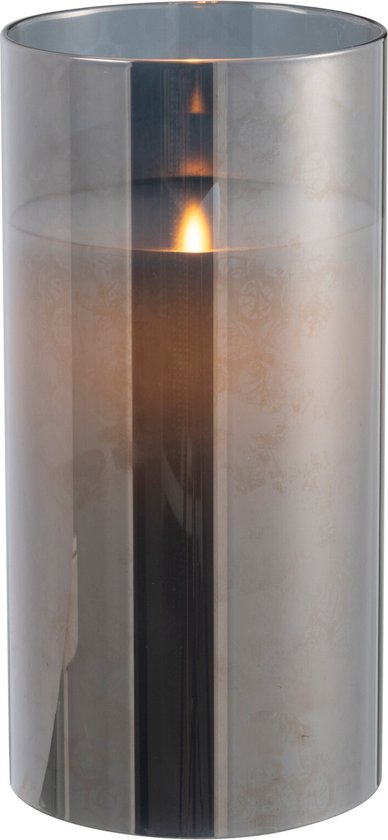 J-Line Ledlamp Blinkend Glas Grijs Medium