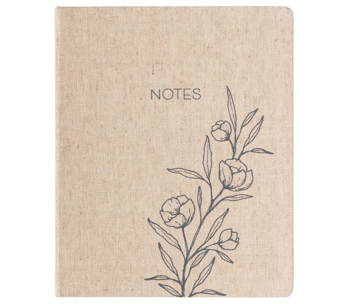 Eccolo Large Lined Journal Notebook, Hardbound Cover, Writing Journal, 256 Ruled Cream Pages, Ribbon Bookmark, Lay Flat, Desk Size for Work or School (Debossed Floral, 25.4 x 20.32 x 1.91 cm) Hardcover