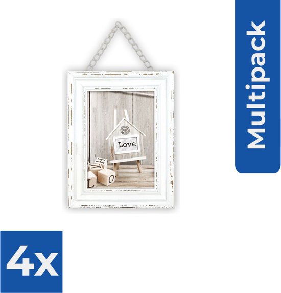 ZEP - Cadre photo en bois Rivoli blanc pour photo 13x18cm - SY957W - Cadre photo - Pack économique 4 pièces