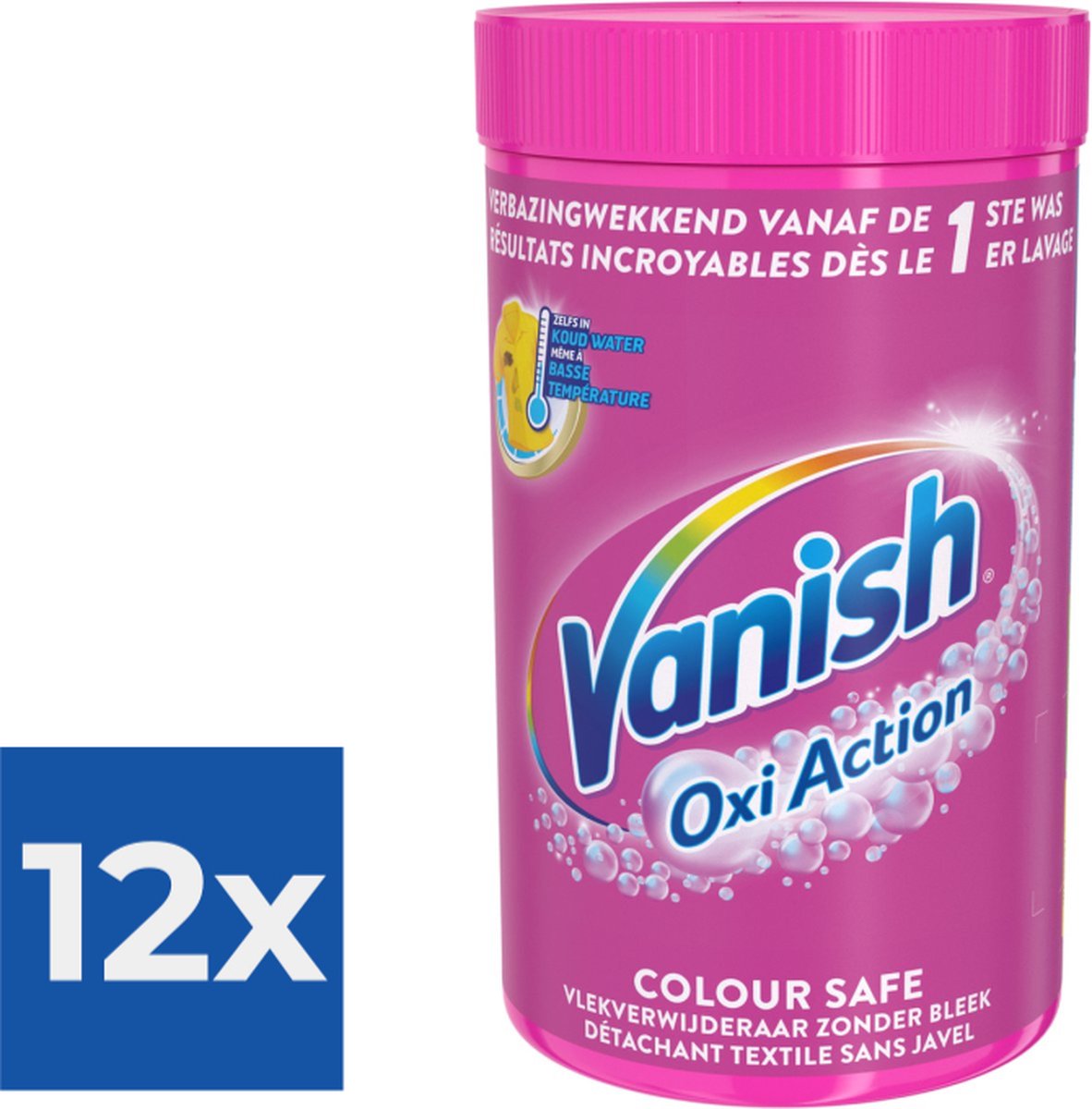Goedkoopste Vanish Oxi Action Poeder - Vlekverwijderaar Voor Gekleurde Was - 1-5 kg - Voordeelverpakking 12 stuks