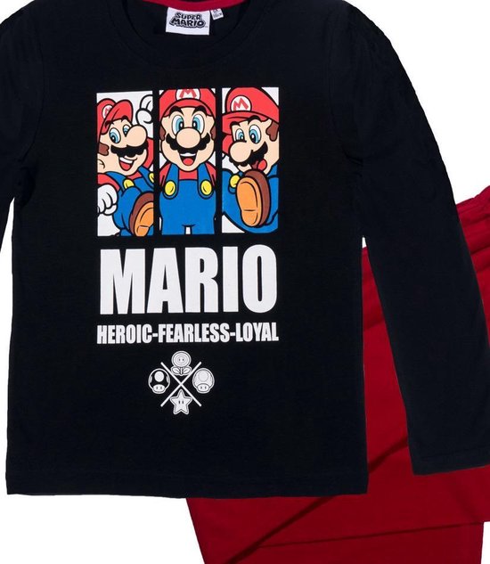 kraam Verenigen Lucky Super-Mario-Bros-Pyjama-zwart-maat-140 | bol.com