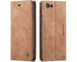 CaseMe Luxe bookcase geschikt voor Apple iPhone SE 2020 / SE 2022 - bruin