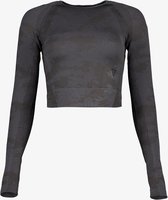 Osaga cropped dames sportshirt grijs - Maat XL