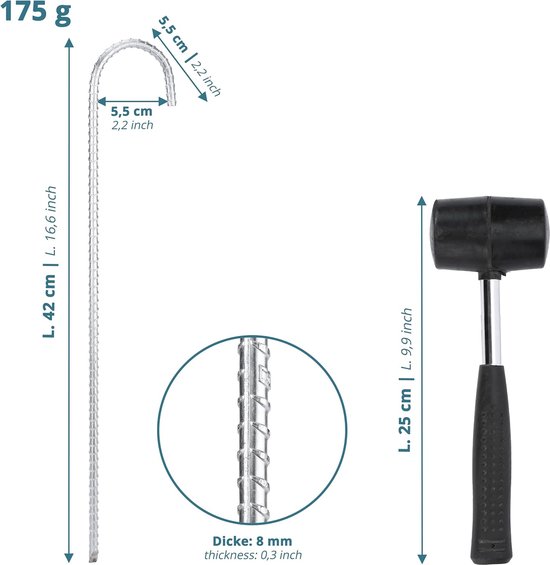 Grondpennen 15 cm set van 150 HIER kopen