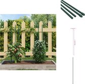 vidaXL Plantenstaken - Ø1.1 x 90 cm - Duurzaam staal - Ondersteuning voor klimplanten - Groen - Plantensteun