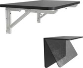 80 x 40 cm Folding Table Wall, Wall Folding Table Kitchen Wall Table Foldable Balcony Table Foldable Desk Dining Table Laptop Table (Color : Black, Size : 80 x 40 cm)
