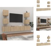 vidaXL TV-meubelset Sonoma Eiken - 2x 100x30x30cm - 4x 30.5x30x30cm - Kast