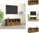 vidaXL Classic TV-meubel - 100 x 35 x 40 cm - Gerookt eiken - Kast