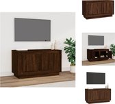 vidaXL TV-meubel Bruineiken 80x35x45 cm - Trendy en praktisch design - duurzaam bewerkt hout - voldoende opbergruimte - stevig blad - praktische deuren - Handleiding inbegrepen - Kast