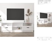 vidaXL TV-meubel LED - 150 x 33.5 x 45 cm - Hoogglans wit - Kast