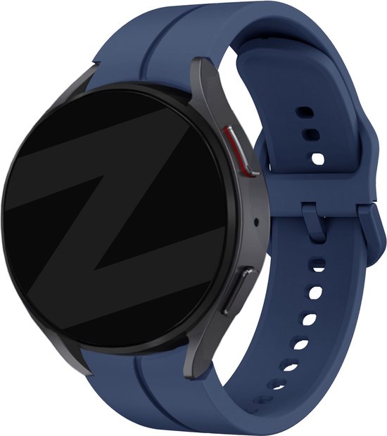 Foto: Bandz siliconen band extreme geschikt voor samsung galaxy watch 7 40 44mm watch 6 classic 5 40mm 44mm 5 pro watch 4 classic watch fe siliconen smartwatch bandje met gespsluiting donkerblauw
