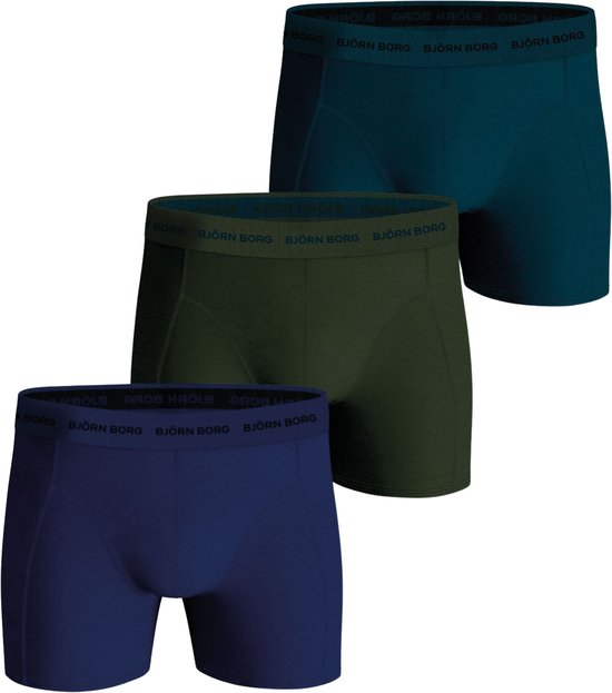 Bjorn Borg - Boxers Cotton Stretch 3 Pack Multicolore - Homme - Taille XL - Body-fit