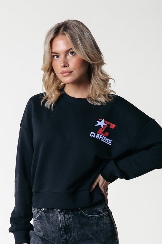 Colourful Rebel C star Cropped Sweat