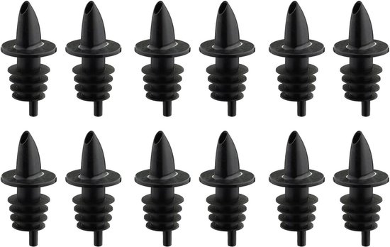 JZK 4-delige 20ml gemeten sterke drank schenktuit, 2 cl drankflesschenker, rode wijndispenser, maatbeker voor sterke drankfles, sterkedrankmaat schenktuit voor likeur, alcohol, cocktail