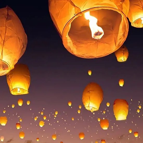 2x Wensballon ovaal 100% biologisch afbreekbaar groot formaat wit