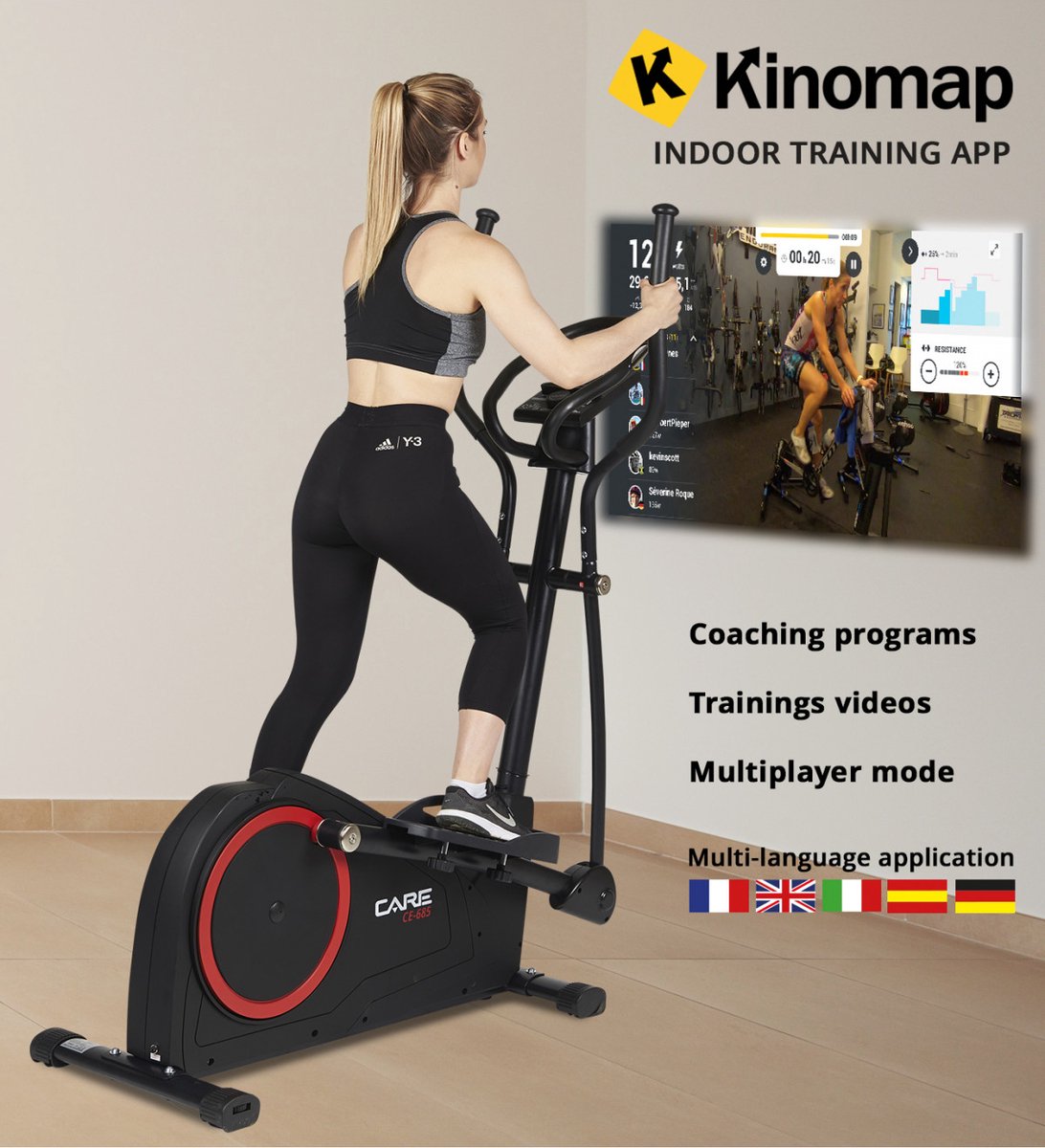 Connected Crosstrainer CE-685 24 Trainingsniveaus Zwart