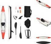 vidaXL Kayak gonflable - 375 x 72 x 31 cm - Polyester durable - Gonflable rapidement - Sécurité Extra - Grande expérience - Canoë