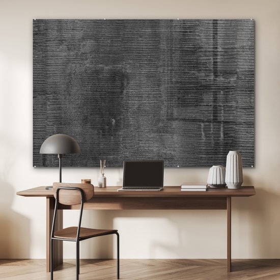 MuchoWow® Peinture sur verre 180x120 cm - Peinture sur verre acrylique - Béton - Grijs - Mur - Motifs - Photo sur verre - Peintures