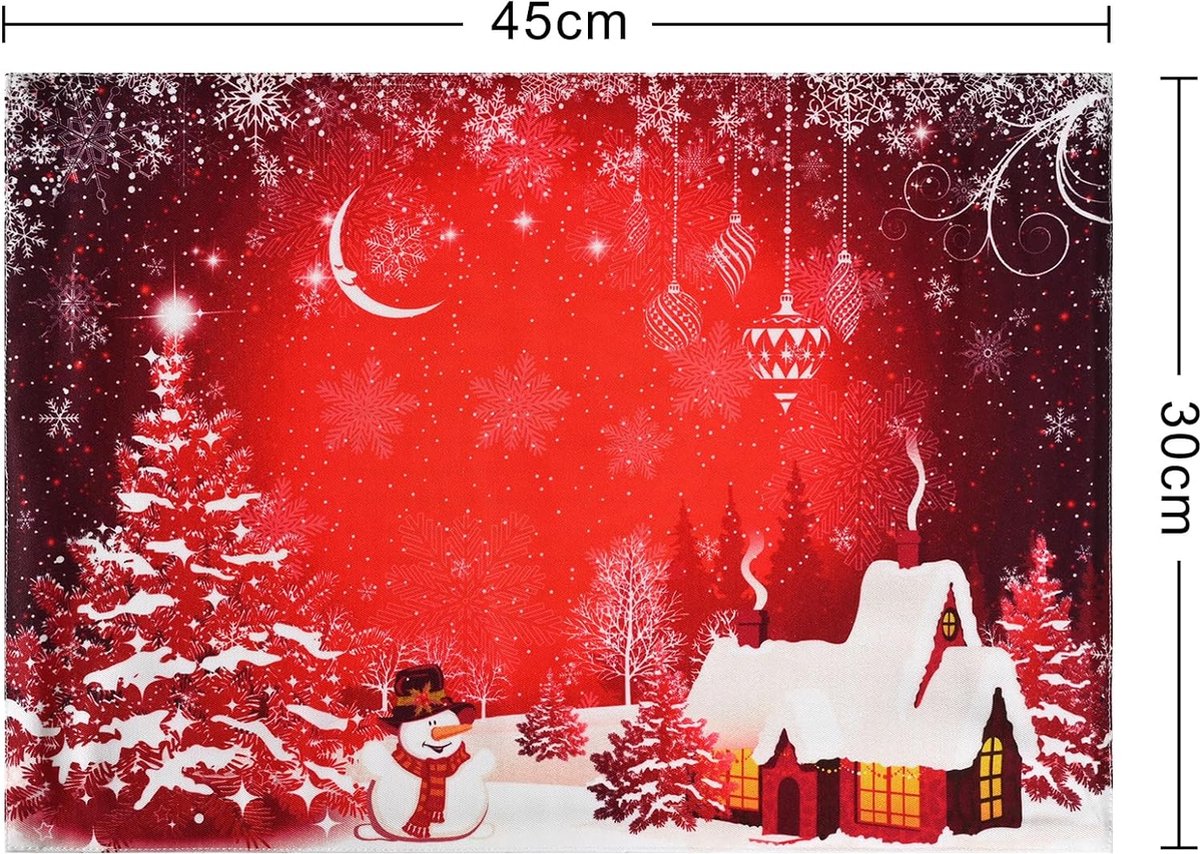 Vlag Van De Kersttafel 13x72 Inch, Sneeuwvlok Motief Van De Kerstboom Winter Vakantie Decoratie Rustieke Stijl Tafeldecoratie Geschikt Voor Keuken Eetkamer Binnen En Buiten Diner Decoratie