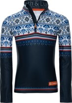 Gareth & Lucas Skipully The Fifty-Five - Kinderen maat 128 - 100% Gerecycled Polyester - Midlayer Sportshirt - Wintersport