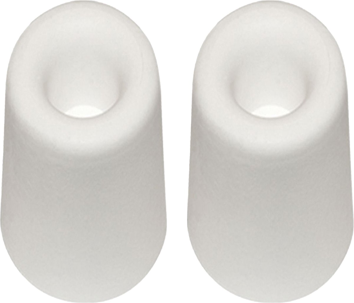 QlinQ Deurbuffer - 2x - deurstopper - wit - rubber - 75 x 40 mm - schroefbevestiging