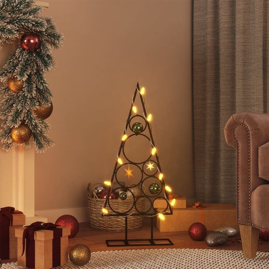 vidaXL Metalen Kerstboom - Zwart - 125 cm - Doe-het-zelf decoratie | bol vidaXL Metalen Kerstboom - Zwart - 125 cm - Doe-het-zelf decoratie | bol