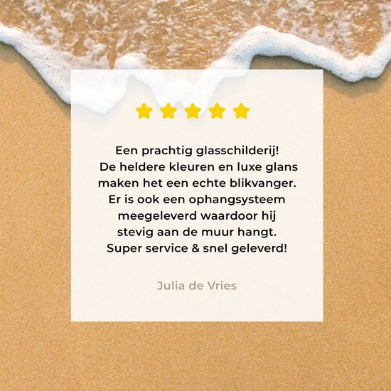 MuchoWow® Peinture sur verre 120x80 cm - Peinture sur verre acrylique - Plage - Été - Mer - Photo sur verre - Peintures