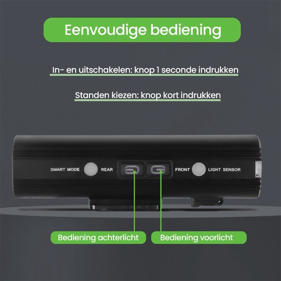 Gaciron Helmlamp - Fietshelm Verlichting - Voor & Achter - 600 lumen - Oplaadbaar — afbeelding 3