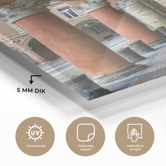 Peinture sur Verre - Une Colonnade à Bologne Italienne - 60x90 cm - Peintures sur Verre Peintures - Photo sur Glas