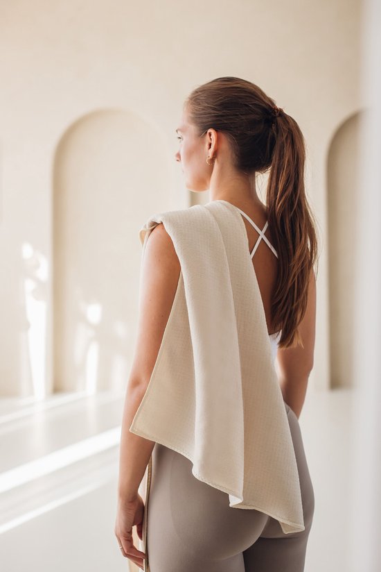 Yoga handdoek antislip sand - Lotus van Merkloos — afbeelding 3