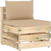 The Living Store Middenbank Hout - Tuinmeubel - 60x70x66 cm - Grenenhout