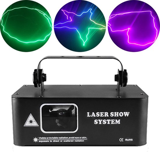 Laser Lamp - Lasershow - Dj Laserlicht Rgb Animatie Laserlicht Ktv Disco Podium Verlichting - Zwart