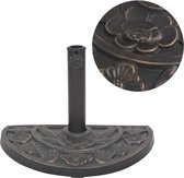 The Living Store Pied de parasol Bronze Décoratif - 50x33 cm - Boulon de verrouillage - Adaptateurs pour 38 et 48 mm