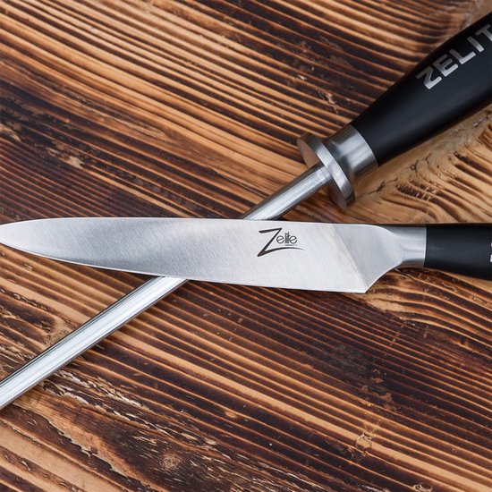 Acier à aiguiser 10" série Comfort Pro Aiguiseur de couteaux en acier inoxydable 59 HRC - acier magnétique