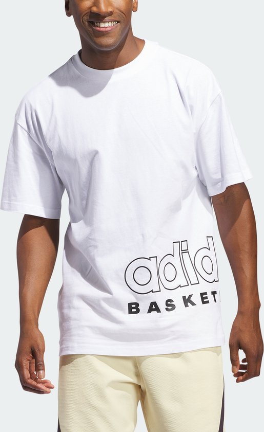 adidas Performance adidas Basketball Select T-shirt - Heren - Wit- L
