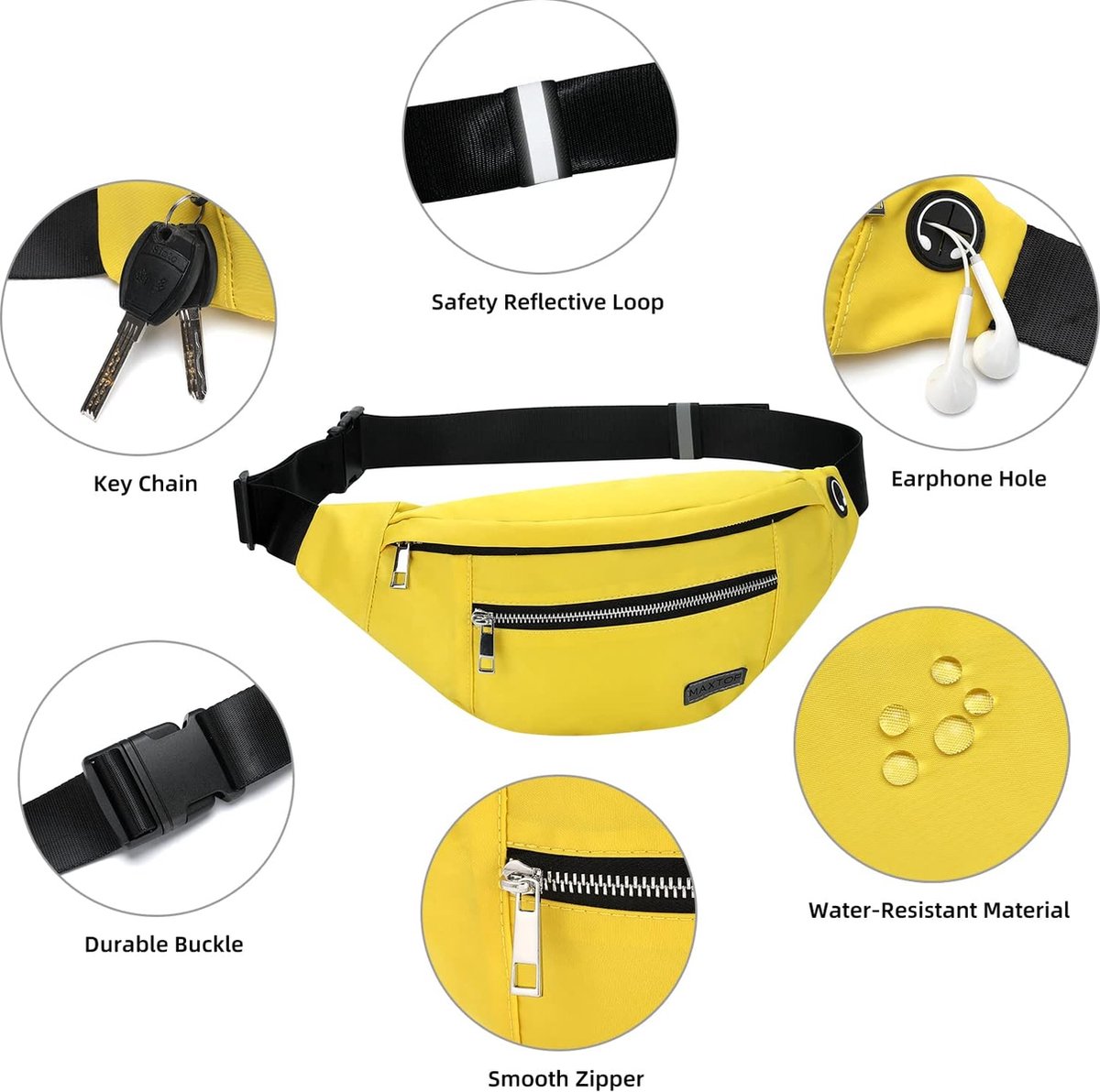 Galaxy Astronaut Fanny Pack voor Man Vrouwen Heuptas Verstelbare Riem Casual Borsttas Heuptassen Voor Reizen Sport Running Wandelen Taille Packs, Zwart, Eén maat