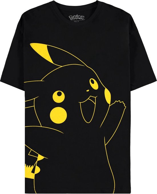Pokémon - Pikachu Heren T-shirt - L - Zwart