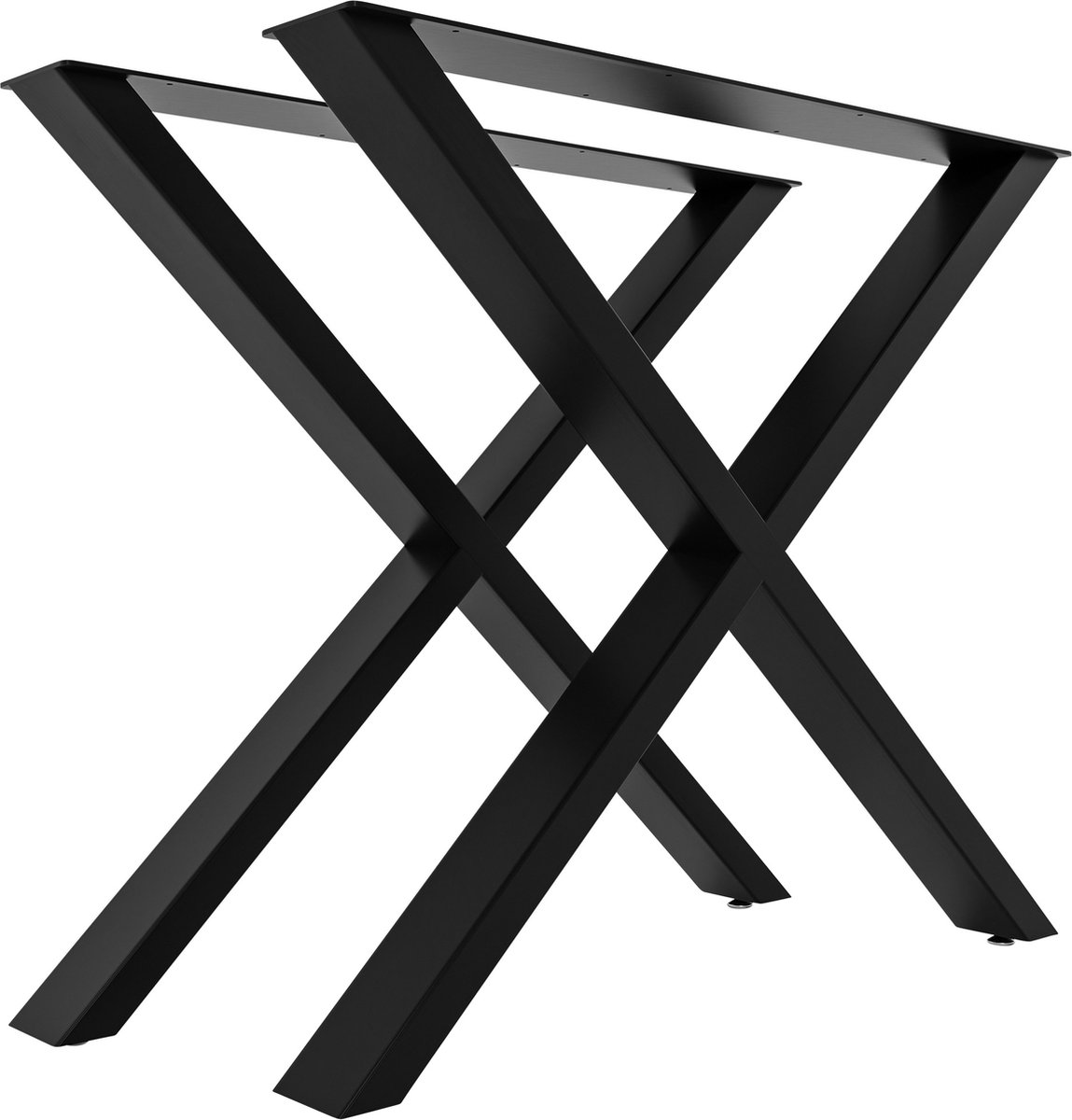 Clp Swift Set van 2 tafelpoten Metalen vierkante profielen Hoogte 72 cm zwart M