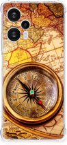 Telefoon Hoesje Geschikt voor Xiaomi Poco F5 Hoesje met transparante rand Kompas