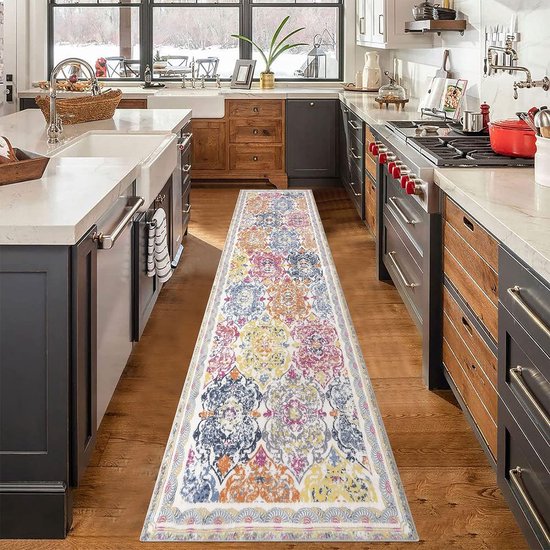 Loper voor de gang, lange entree, loper, deurmat, wasbaar, shaggy